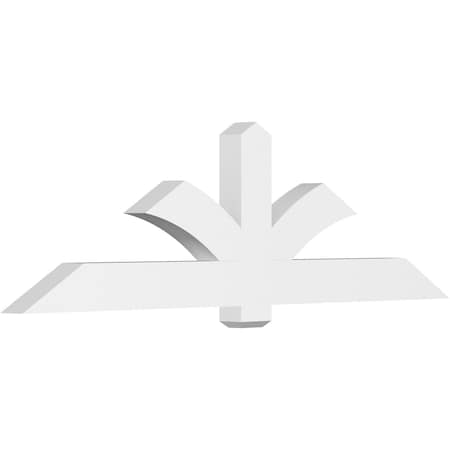 Ekena Millwork Redmond Architectural Grade PVC Gable Bracket, 84"W x 24 1/2"H x 4"D x 6"F, 7/12 Pitch GBP084X25X0406RED00